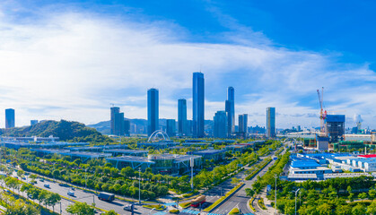 Obraz premium Landscape of Hengqin Free Trade Zone, Zhuhai City, Guangdong Province, China