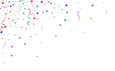 Variegated Circles Festive Vector White 