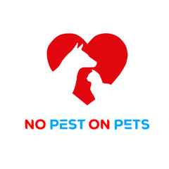 NO PEST ON PETS modern logo design concept template 2