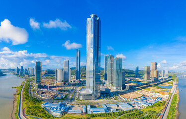 Cityscape of Hengqin Free Trade Zone, Zhuhai City, Guangdong Province, China