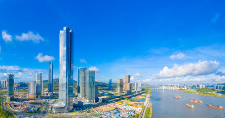 Cityscape of Hengqin Free Trade Zone, Zhuhai City, Guangdong Province, China