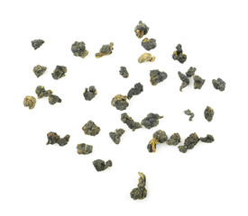 dry oolong tea an isolated on white background