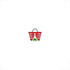 shop bag logo with lab flask design