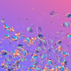 Fototapeta na wymiar Hologram Bubble Futuristic Vector Blue 