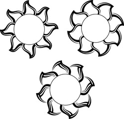 Tribal Tattoo Sun Design