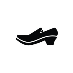 Woman shoe icon vector isolated on white, logo sign and symbol.	