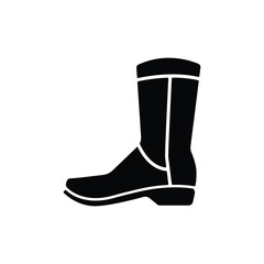 Fashion boots icon vector isolated on white, logo sign and symbol.	