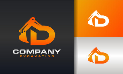 excavator letter D logo © Hasim