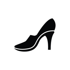Woman shoe icon vector isolated on white, logo sign and symbol.	
