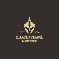 Fototapeta premium Spartan sword logo template - vector