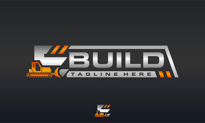 bulldozer letter E logo © Hasim