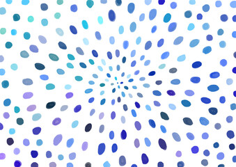 水玉の集中線　グラデーションカラー