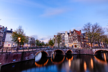 Obraz premium Keizersgracht at sunset