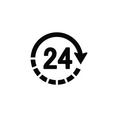 Time icon vector isolated on white, logo sign and symbol.	