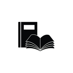 Book icon vector isolated on white, logo sign and symbol.	
