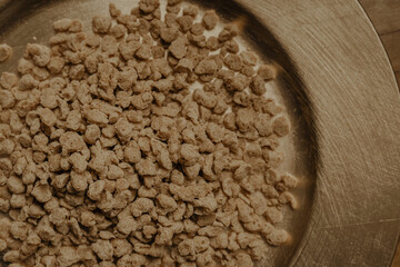 Textured  soja soybeans. Healthy and nutritious soy meat, pieces isolated.Vegan food concept 6