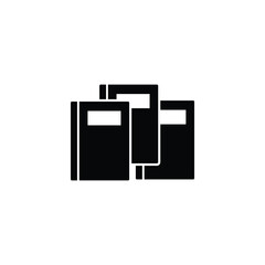 Book icon vector isolated on white, logo sign and symbol.	
