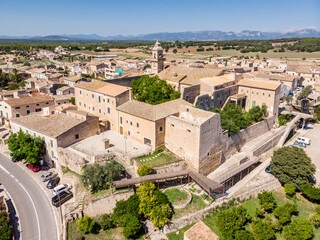 Lloret de Vistalegre, aerial view of the town, Mallorca, Balearic Islands, Spain