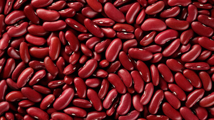 red raw kidney beans top view