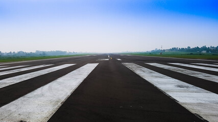 Naklejka premium End of runway for aircraft touchdown
