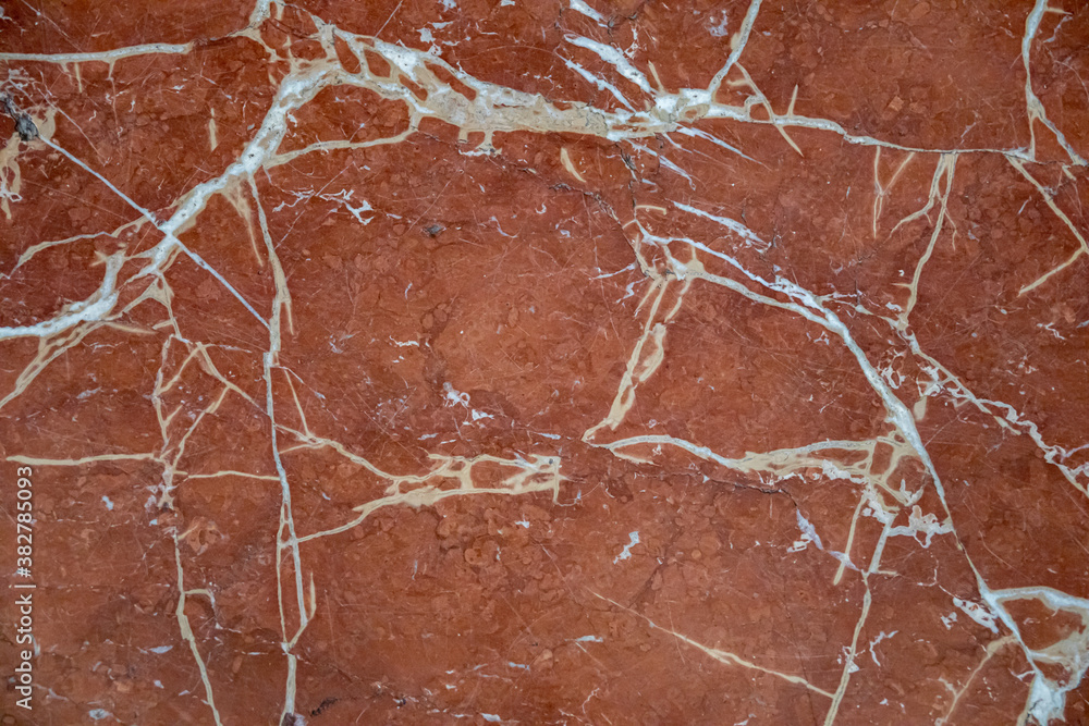 Wall mural seamless background of a red marble texture slab