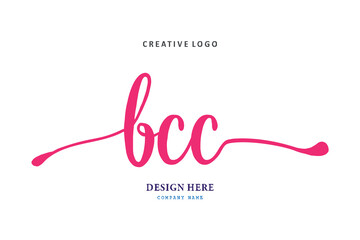 Obraz premium The simple BCC layout logo is easy to understand and authoritative