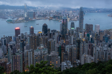 Victoria Harbour in Hong Kong during the third wave of pandemic