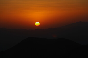 sunrise over the mountains