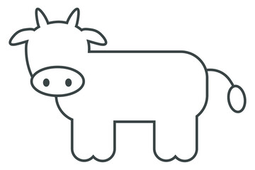 牛アイコンのベクター素材