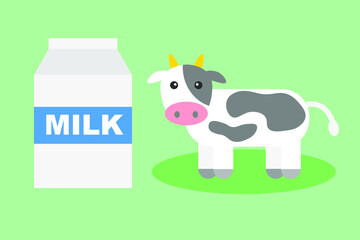 牛乳紙パックのベクターイラスト