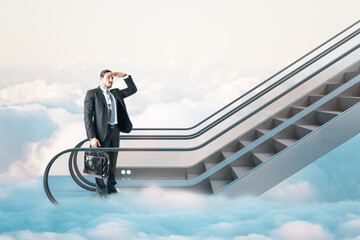 Businessman with suitcase