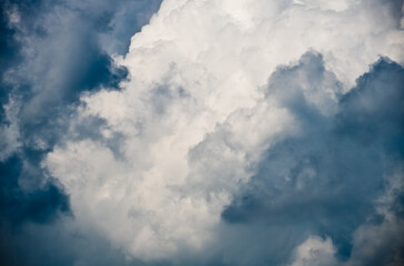 Naklejka na ściany i meble Gray and white clouds in the sky, background