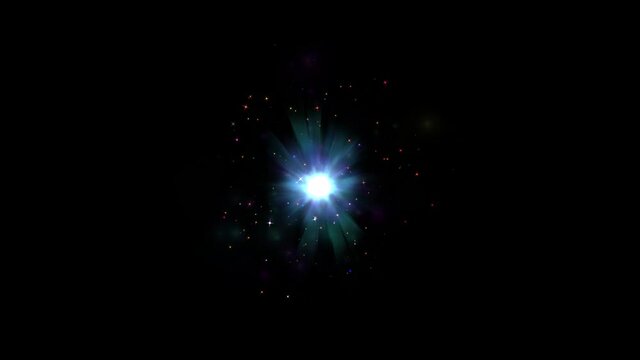 Magic light motion graphics with night background