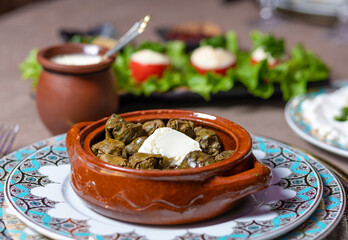 Dolma meal, Azerbaijani meal close up