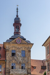 Looking up at the Old Town Hall built over the Regnitz River
