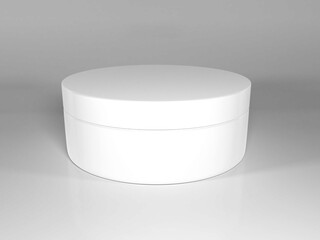Realistic Pomade Round Box 3D Illustration Mockup Scene on White Background