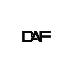 daf letter original monogram logo design