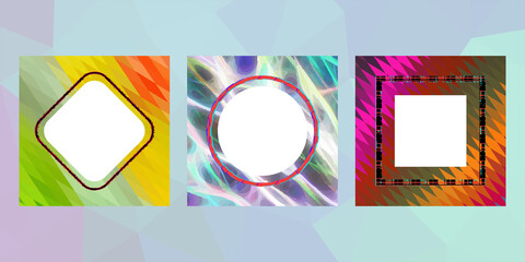 Geometric design mosaic sets. Colorful gradient background. Geometric triangle, abstract background. Mosaic texture. The effect of stained glass. EPS 10 Vector