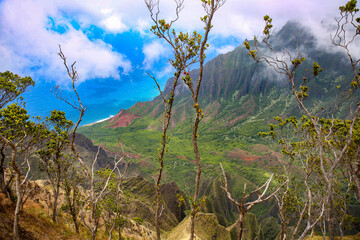 Kalalau Valley, Na Pali Coast State Wilderness Park, Kauai, Hawaii