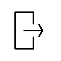 Logout icon. internet button with white background