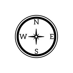 Compass icon. internet button with white background