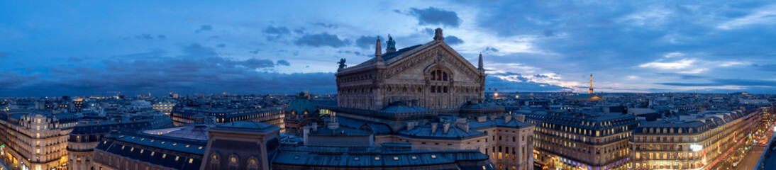 Panoramic shot of Palais Garnier opera house in Paris, France