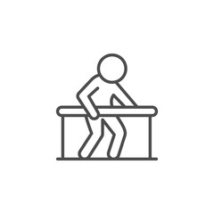Physical therapy line outline icon