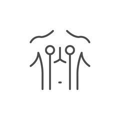 Electro stimulation line outline icon