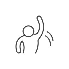 Physical exercises line outline icon