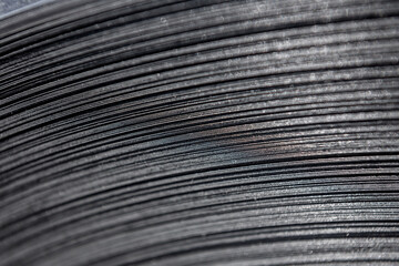 Curved lines of rolled metal are made of sheet steel.