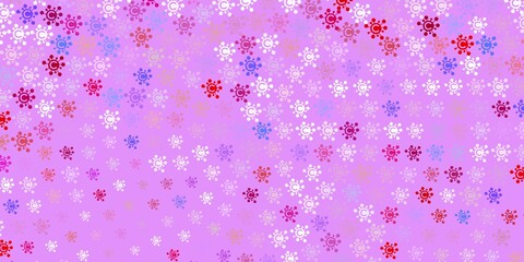 Light Blue, Yellow vector template with flu signs.