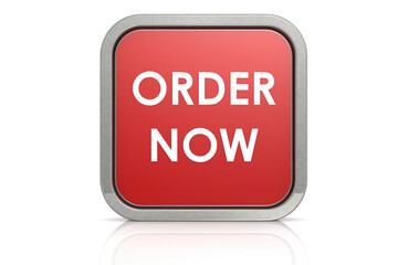 Order now button isolated on white background