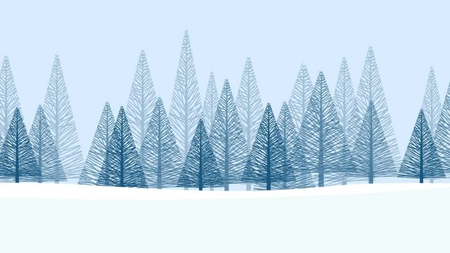 Christmas. Abstract animation illustration. Winter landscape background.