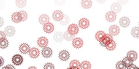 Light red vector natural layout with flowers.